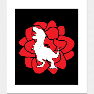 Trex flower, cute valentine's day gift 2022 Posters and Art